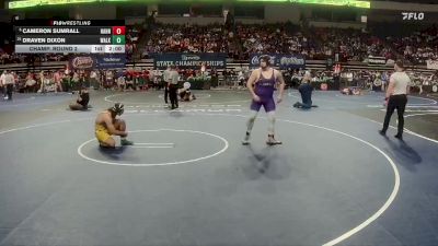 D 1 285 lbs Champ. Round 2 - Cameron Sumrall, Hahnville vs Draven Dixon, Walker