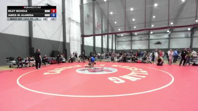 U12 FK - 78 lbs Cons. Round 2 - James Jr. Alameda, NWWC vs Riley Nichols, Mat Rats Rebooted Wrestling