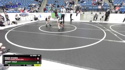 49 lbs Champ. Round 1 - Knox O`Hara, Central Kansas Young Lions vs Brody Hale, WTC