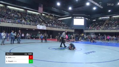 86 lbs Quarterfinal - Carson Kirk, Honey Grove vs Christian Piselli, Cogan Station