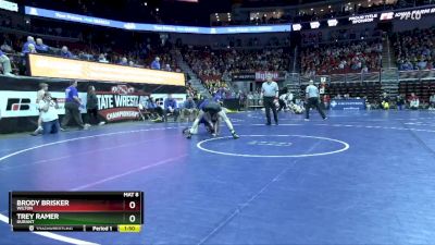 1A-132 lbs Champ. Round 2 - Brody Brisker, Wilton vs Trey Ramer, Durant