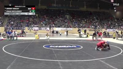 132 lbs Champ. Round 2 - Jonah McCloskey, Simon Kenton vs Jeremy Begley, Martin County High School