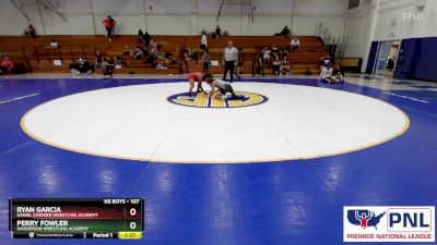 107 lbs Quarterfinal - Perry Fowler, Sanderson Wrestling Academy vs Ryan Garcia, Daniel Cormier Wrestling Academy