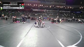 41 lbs 3rd Place - Athenah Gaines-Ratliff, Spazz Wrestling vs Lila DiBetta, Del Val Wildcats