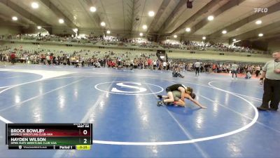 85 lbs Cons. Round 4 - Hayden Wilson, Open Mats Wrestling Club-AAA vs Brock Bowlby, Bronco Wrestling Club-AAA