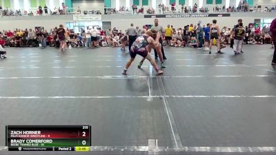 215 lbs Round 2 (6 Team) - Brady Comerford, Beebe Trained Blue vs Zach Horner, Palm Harbor Wrestling
