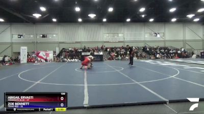 138 lbs Quarters & 1st Wb (16 Team) - Abigail Ervasti, Minnesota Blue vs Zoe Bennett, Texas Red