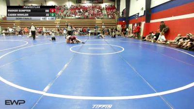 140 lbs Semifinal - Parker Sumpter, Stilwell Middle School vs Caden Winkler, Jenks
