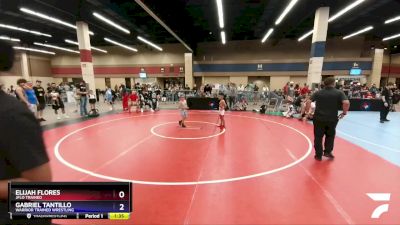 53 lbs Quarterfinal - Elijah Flores, Jflo Trained vs Gabriel Tantillo, Warrior Trained Wrestling