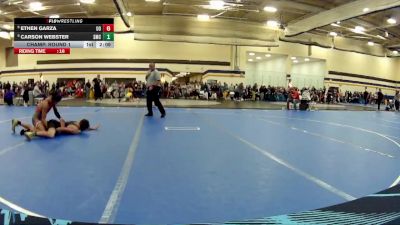 133 lbs Champ. Round 1 - Ethen Garza, University Of Olivet vs Carson Webster, Southwestern Michigan College