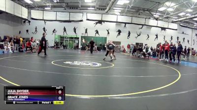 110 lbs Cons. Round 4 - Julia Snyder, Rochester University vs Grace Jones, Tiffin University