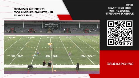 Columbus Saints Jr. Flag Line at 2025 Bluecoats Opening Night Community Celebration