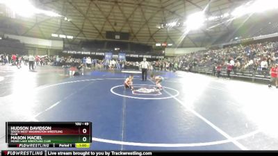 49 lbs Cons. Round 3 - Hudson Davidson, South West Washington Wrestling Club vs Mason Maciel, Moses Lake Wrestling Club