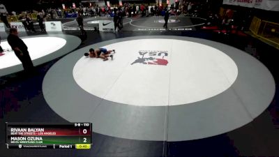 110 lbs Cons. Round 2 - Rivaan Balyan, Beat The Streets - Los Angeles vs Mason Ozuna, Delta Wrestling Club