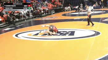 1A 144 lbs Cons. Round 1 - Evan Cox, Clifton (Central) vs Caiden Heath, Amboy