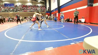 110 lbs 3rd Place - Hanley Heflin, Vinita Kids Wrestling vs Talli Washington, Woodland Wrestling Club