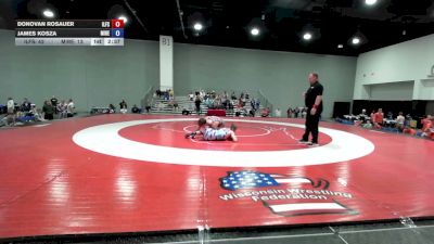 157 lbs Donovan Rosauer, Illinois Freestyle vs James Kosza, Team Michigan - Red