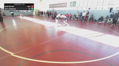 157 lbs Champ. Round 1 - Jett Johnson, Shasta College vs Sam Dehan, Santa Rosa Junior College