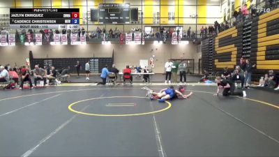 115 lbs Quarters - Jazlyn Enriquez, Sebolt Women Wrestling Academy vs Cadence Christensen, Moyer Elite Wrestling