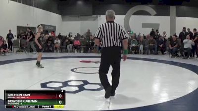 95 lbs Round 3 - Brayden Kuhlman, Westshore vs Greyson Cain, Indiana Outlaws