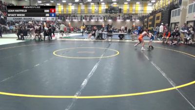 74 lbs Champ. Round 1 - Leah Hatfield, Big Game Wrestling Club vs Wyatt Wiese, Ace Wrestling Academy