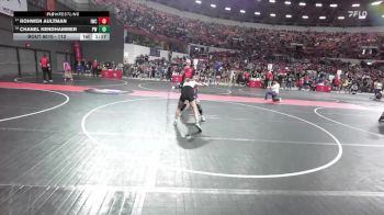 112 lbs Champ. Round 1 - Rohwen Aultman, Iowa-Grant Wrestling Club vs Chanel Kendhammer, Prairie Wrestling