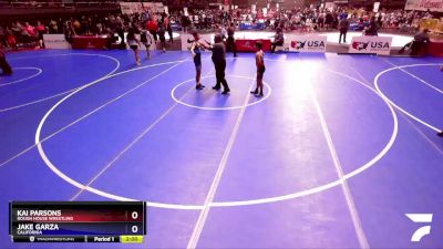 106 lbs Cons. Round 2 - Kai Parsons, Rough House Wrestling vs Jake Garza, California