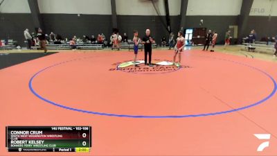 102-106 lbs Round 2 - Connor Crum, South West Washington Wrestling Club vs Robert Kelsey, Bonners Ferry Wrestling Club