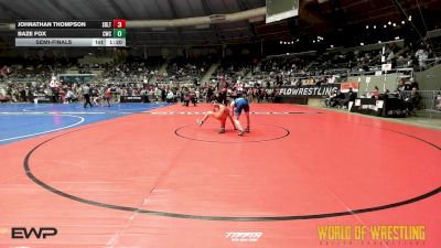 89 lbs Semifinal - Johnathan Thompson, Sebolt Wrestling Academy vs Baze Fox, Cowboy Wrestling Club