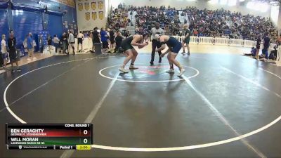 220 lbs Cons. Round 1 - Ben Geraghty, George M. Steinbrenner vs Will Moran, Lakewood Ranch Sr Hs