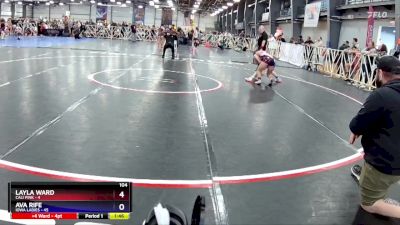 104 lbs Rd# 5- 2:00pm Friday - Ava Rife, Iowa Ladies vs Layla Ward, Cali Pink