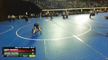 80-87 lbs Round 1 - Gianna Halsted, Team Porcelli Wrestling vs Avery Headrick, Iowa