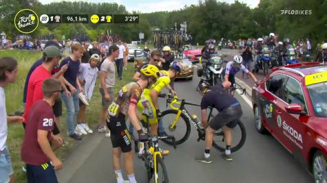 Yellow Jersey Wout Van Aert Crashes On Stage 5 Of 2022 Tour De France