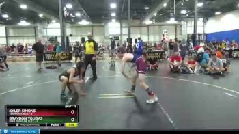 95 lbs Finals (8 Team) - Braydon Tougas, Peer Pressure Elite vs Kyler Simons, Team Iowa Blue