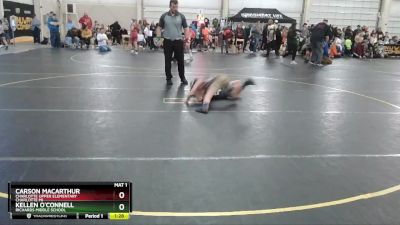 85 lbs Round 2 - Kellen O`Connell, Richards Middle School vs Carson MacArthur, Charlotte Upper Elementary Charlotte MI