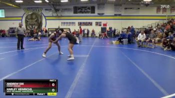 JV-29 lbs Round 3 - Andrew Dix, Mount Vernon vs Harley Heinrichs, West Delaware, Manchester