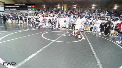 51-55 lbs Consolation - Chapman Butler, Mannford Pirate Youth Wrestling vs Kyng Walker, Barnsdall Youth Wrestling