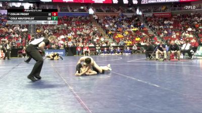 3A-138 lbs 5th Place Match - Collin Frost, Davenport Central vs Cole Krutzfeldt, Iowa City, West