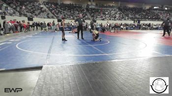 80 lbs Round Of 32 - Aeden Griffeth, Midwest City MS vs Channing Bowman, Weatherford