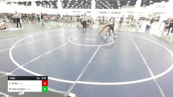 70 lbs Quarterfinal - Zain Khan, Mt Sac vs Marcus Marmolejo, Gold Rush Wrestling