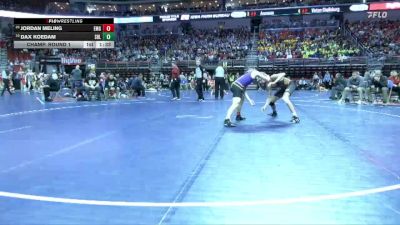 2A-138 lbs Champ. Round 1 - Jordan Meling, East Marshall/GMG vs Dax Koedam, Sergeant Bluff-Luton