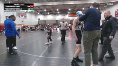 120 lbs Quarterfinal - Derion Williams, Trinity vs Colin Broxterman, Elder