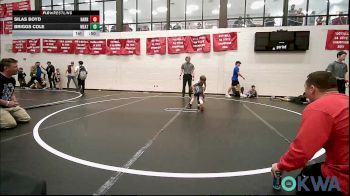 49 lbs Quarterfinal - Silas Boyd, Harrah Little League Wrestling vs Briggs Cole, Weatherford Youth Wrestling