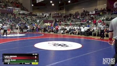 6A 100 lbs Semifinal - Kalen Elias, Heritage vs Laila Brown, Springdale