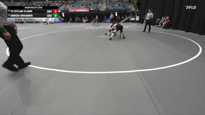 133 lbs Cons. Round 2 - Simon Graeber, Southern Oregon vs 16 Dylan Clark, Southern Oregon