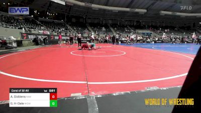 115 lbs Consi Of 32 #2 - Asher Giddens, Raw Wrestling Club vs Gavin Harkrider-Dale, Midwest City Bombers Youth Wrestling Club