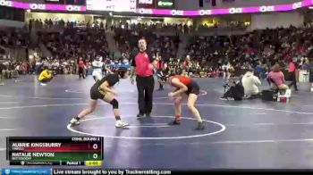 120 lbs Cons. Round 2 - Natalie Newton, Bettendorf vs Aubrie Kingsburry, Tripoli