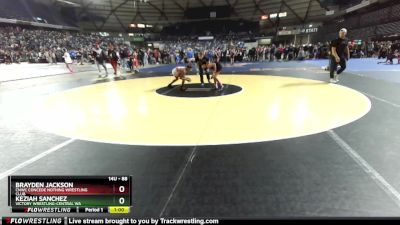 88 lbs Champ. Round 1 - Keziah Sanchez, Victory Wrestling-Central WA vs Brayden Jackson, CNWC Concede Nothing Wrestling Club