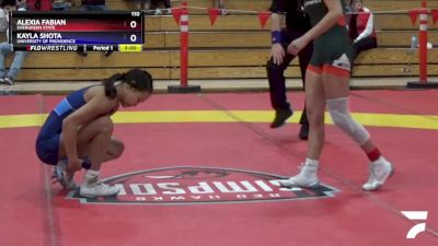 110 lbs Cons. Semi - Alexia Fabian, Evergreen State vs Kayla Shota, University Of Providence