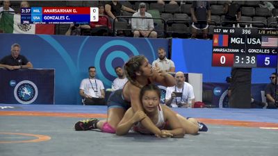 69 kg 1/8 Final - Gereltuya Amarsaikhan, Mongolia vs Cassandra Gonzales, United States